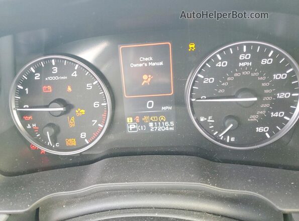 JF2GUADC4RH236874 2024 SUBARU CROSSTREK Gray Widok zestawu wskaźników