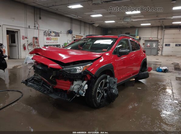JF2GUHDC0SH205202 2025 SUBARU CROSSTREK Red წინა მარცხენა ხედი სამი მეოთხედიდან