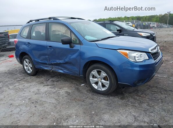 JF2SJABC0GH421720 2016 SUBARU FORESTER 2.5 Blue Przód prawy