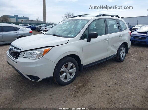 JF2SJABC1GH450868 2016 SUBARU FORESTER 2.5 White Przód lewy