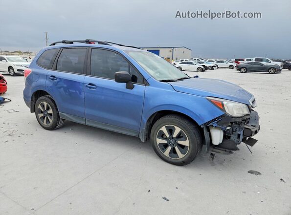 JF2SJABC4JH604979 2018 SUBARU FORESTER Синий Передняя правая четверть