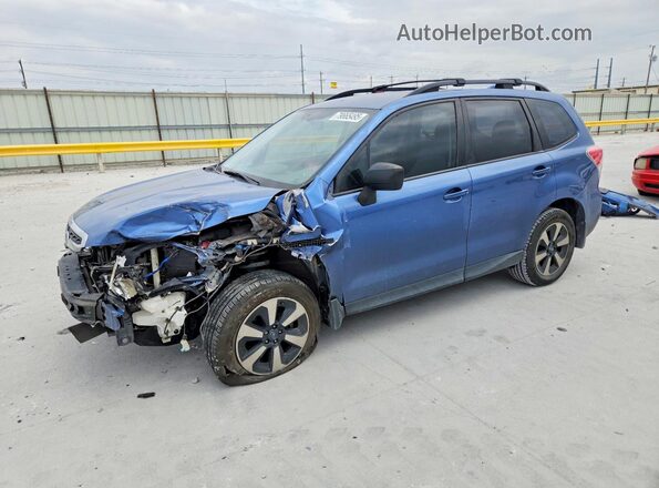 JF2SJABC4JH604979 2018 SUBARU FORESTER Синий Передняя левая четверть