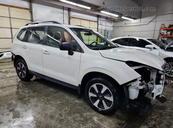 JF2SJABC9JH487755 2018 SUBARU FORESTER 2.5 Белый Передняя правая четверть