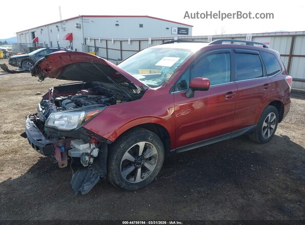 JF2SJAJC8HH559427 2017 SUBARU FORESTER 2.5 Red წინა მარცხენა ხედი სამი მეოთხედიდან