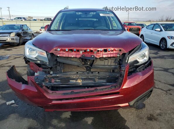JF2SJAWC0JH490523 2018 SUBARU FORESTER 2.5I TO Темно-бордовый Вид спереди