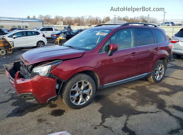 JF2SJAWC0JH490523 2018 SUBARU FORESTER 2.5I TO Темно-бордовый Передняя левая четверть