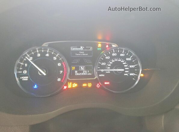 JF2SJAWCXJH445315 2018 SUBARU FORESTER 2.5I TO Синий Вид щитка приборов
