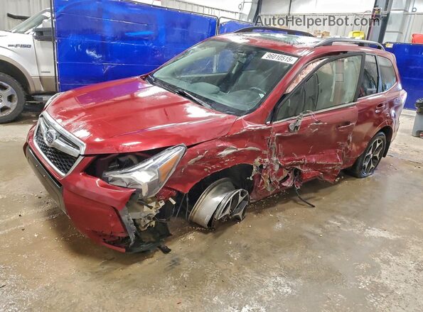 JF2SJGDC7GH475614 2016 SUBARU FORESTER2. Red Առջևի ձախ երեք քառորդ տեսարան