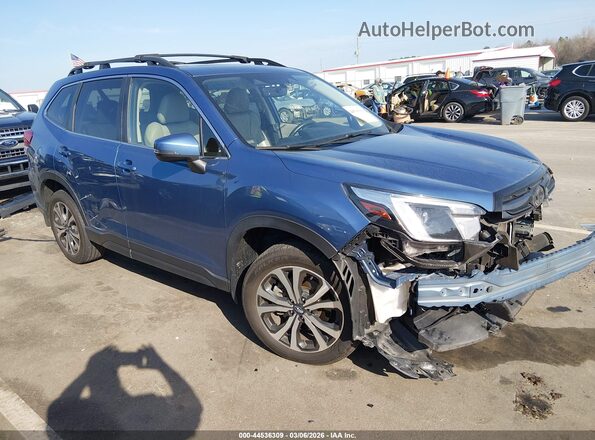 JF2SKAPC3NH487133 2022 SUBARU FORESTER Blue Передня права чверть