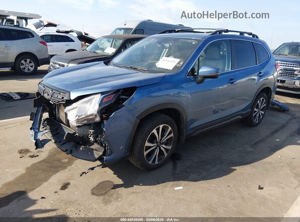 JF2SKAPC3NH487133 2022 SUBARU FORESTER Blue Передня ліва чверть