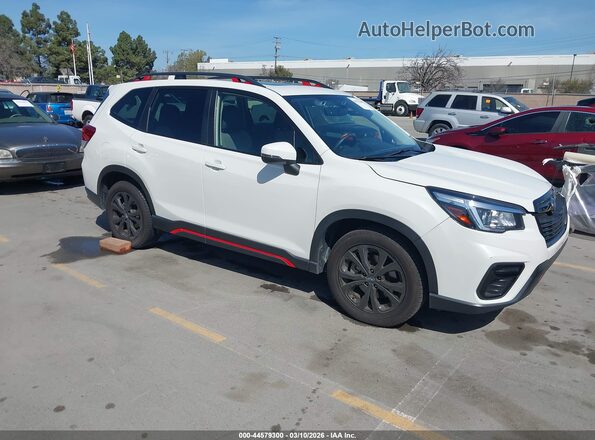 JF2SKARC2LH602119 2020 SUBARU FORESTER Белый Передняя правая четверть