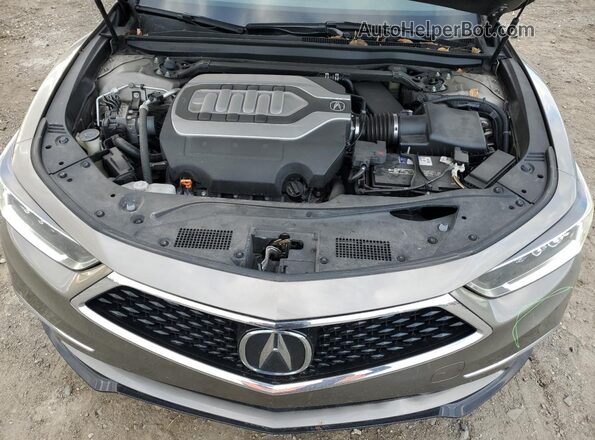 JH4KC1F51JC000984 2018 ACURA RLX Желто-коричневый Вид задней части салона