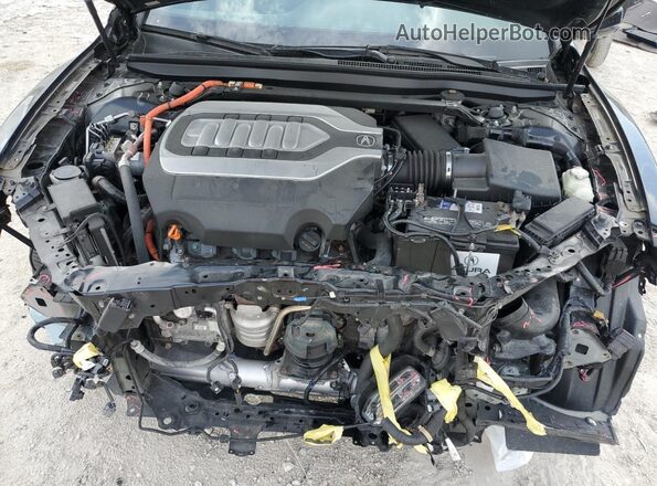 JH4KC2F95JC000513 2018 ACURA RLX Черный Вид задней части салона