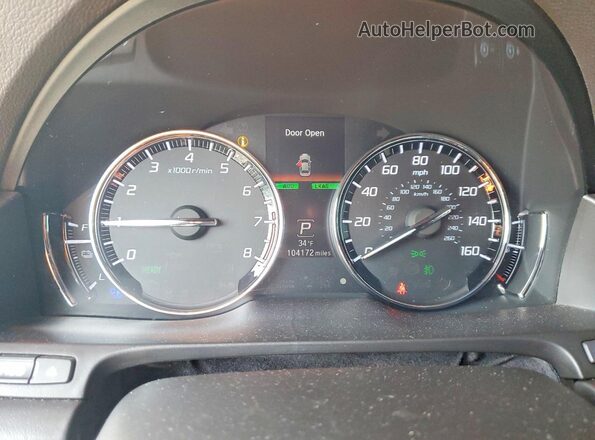 JH4KC2F96LC000474 2020 ACURA RLX Black Vista del cuadro de instrumentos