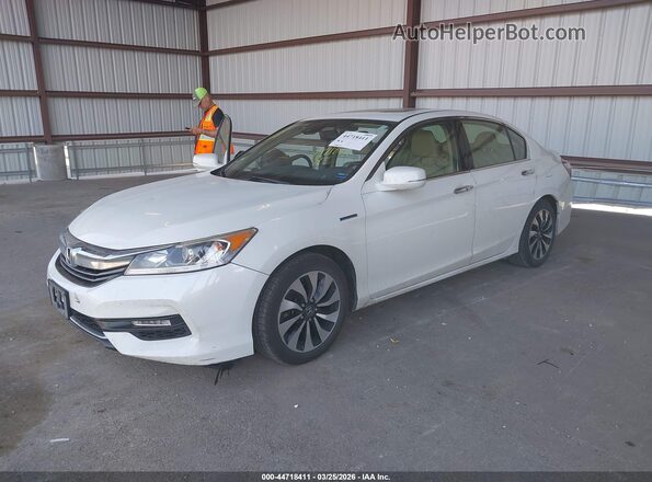 JHMCR6F52HC003340 2017 HONDA ACCORD HYBRID Белый Передняя левая четверть