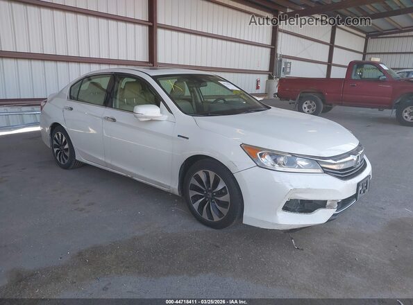 JHMCR6F52HC003340 2017 HONDA ACCORD HYBRID Белый Передняя правая четверть