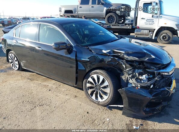 JHMCR6F58HC014889 2017 HONDA ACCORD HYBRID Черный Передняя правая четверть