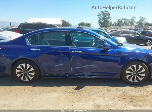 JHMCR6F72HC025713 2017 HONDA ACCORD HYBRID Blue Widok wnętrza z tyłu