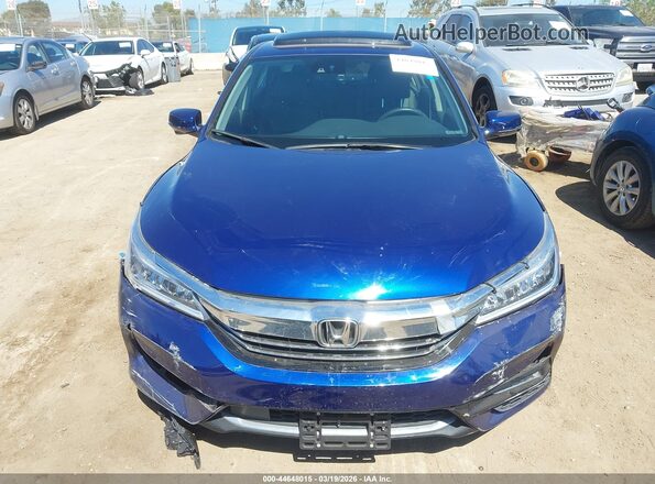 JHMCR6F72HC025713 2017 HONDA ACCORD HYBRID Blue Widok zestawu wskaźników