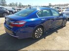 2017 Honda Accord Hybrid Touring Blue vin: JHMCR6F72HC025713
