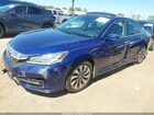 2017 Honda Accord Hybrid Touring Blue vin: JHMCR6F72HC025713