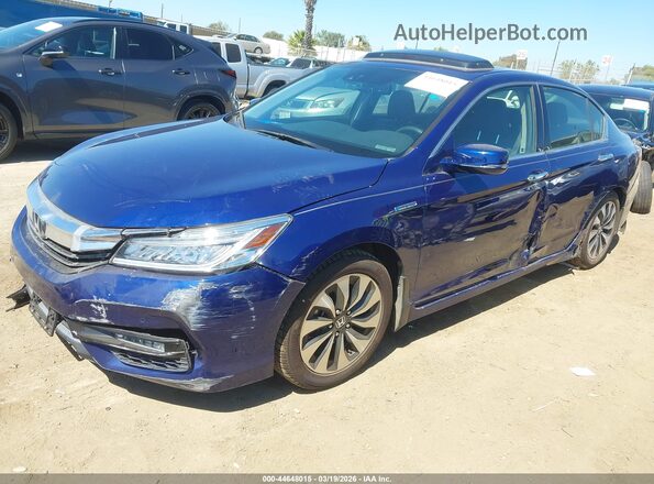 JHMCR6F72HC025713 2017 HONDA ACCORD HYBRID Blue Przód lewy