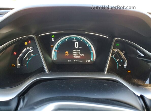 JHMFC1F77JX005263 2018 HONDA CIVIC Black Вид щитка приладів
