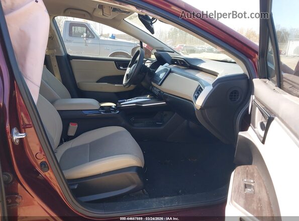 JHMZC5F16JC016049 2018 HONDA CLARITY PLUG-IN HYBRID Burgundy Widok wnętrza z przodu