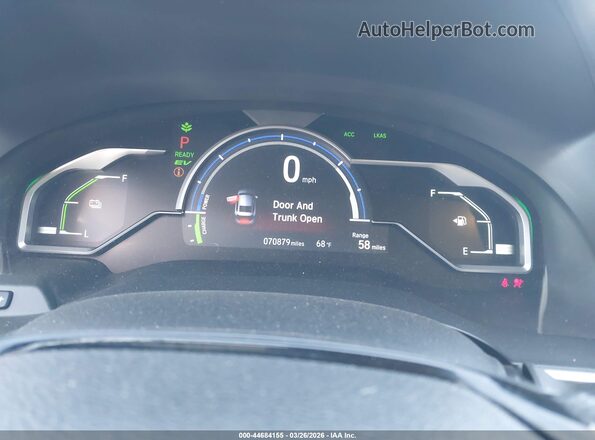 JHMZC5F17KC005191 2019 HONDA CLARITY PLUG-IN HYBRID Black Vista de los asientos traseros