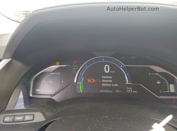 JHMZC5F30JC001404 2018 HONDA CLARITY Серебряный Вид щитка приборов