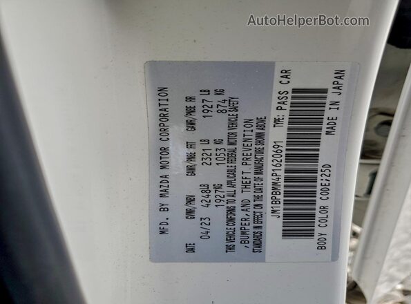 JM1BPBMM4P1620691 2023 MAZDA 3 Белый Вид наклейки с VIN-кодом