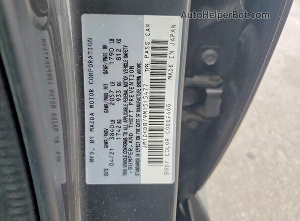 JM1DKDB79M1515477 2021 MAZDA CX-3 Gray 360 interior view