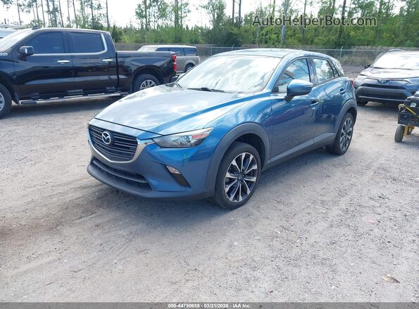 JM1DKDC7XK0402087 2019 MAZDA CX-3 Blue Առջևի ձախ երեք քառորդ տեսարան