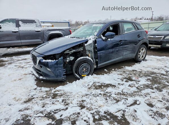 JM1DKFB77H0163748 2017 MAZDA CX-3 Blue Przód lewy