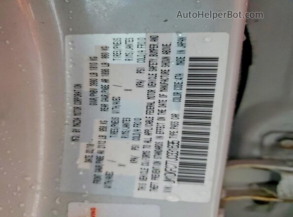 JM1DKFC77J0331635 2018 MAZDA CX-3 Белый Вид наклейки с VIN-кодом