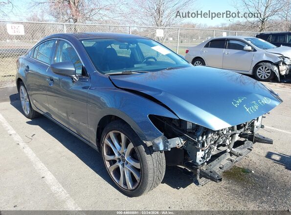 JM1GJ1V53G1478343 2016 MAZDA 6 Синий Передняя правая четверть