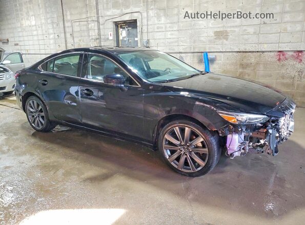 JM1GL1TY3M1601707 2021 MAZDA 6 Черный Передняя правая четверть