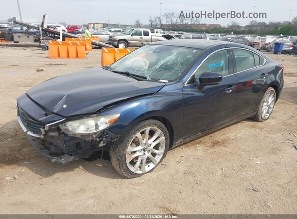 JM1GL1V51H1115356 2017 MAZDA 6 Dark Blue Передняя левая четверть