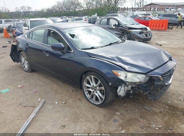 JM1GL1V51H1115356 2017 MAZDA 6 Dark Blue Передняя правая четверть