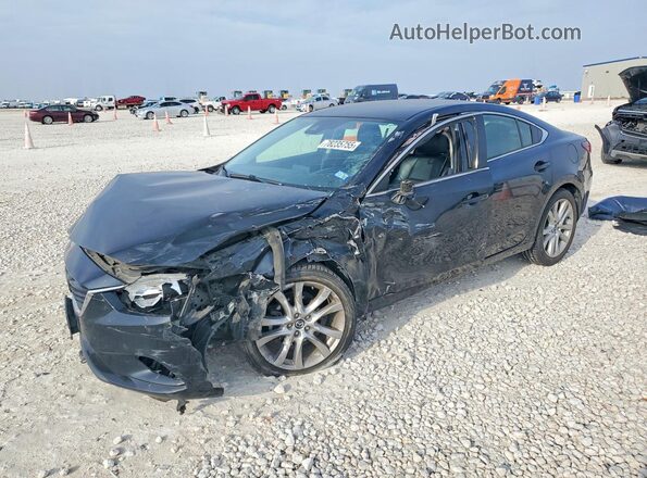 JM1GL1V56H1118253 2017 MAZDA 6 Черный Передняя левая четверть