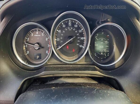 JM1GL1V59H1150341 2017 MAZDA 6 White Вид щитка приладів