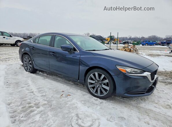 JM1GL1VM8J1326745 2018 MAZDA 6 Синий Передняя правая четверть