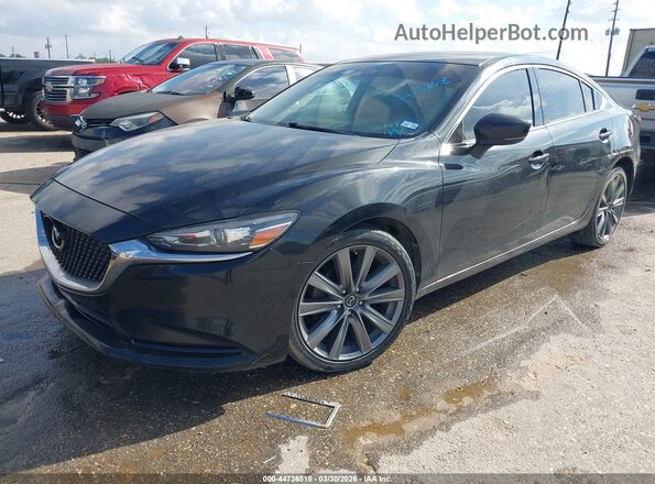 JM1GL1VM9J1312885 2018 MAZDA 6 Черный Передняя левая четверть