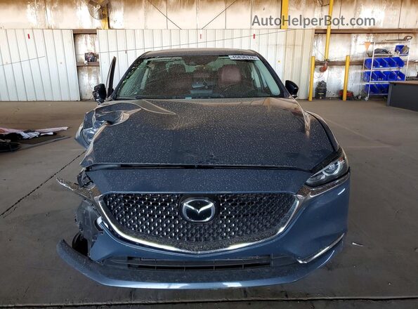 JM1GL1WY3M1611746 2021 MAZDA 6 Blue Front view
