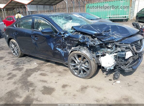 JM1GL1X57H1131185 2017 MAZDA 6 Синий Передняя правая четверть