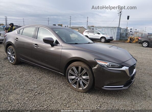 JM1GL1XY5J1306212 2018 MAZDA 6 Коричневый Передняя правая четверть