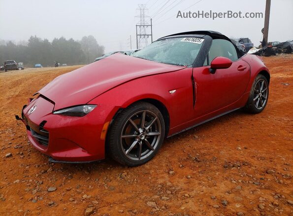 JM1NDAD79H0124805 2017 MAZDA MX-5 Красный Передняя левая четверть