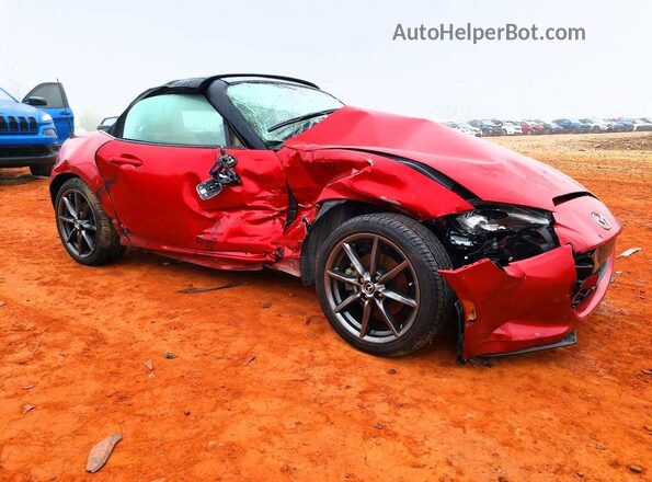 JM1NDAD79H0124805 2017 MAZDA MX-5 Красный Передняя правая четверть