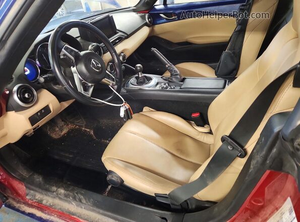 JM1NDAM70K0304326 2019 MAZDA MX-5 Синий Вид салона спереди