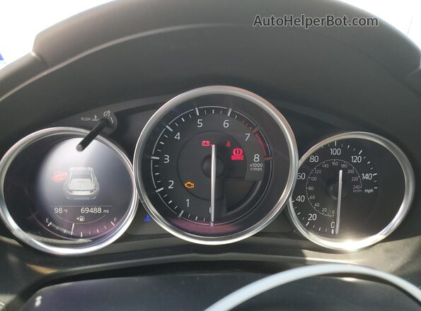 JM1NDAM73H0103268 2017 MAZDA MX-5 Серебряный Вид щитка приборов